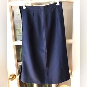 Chic Navy Blue A-Line Women's Skirt